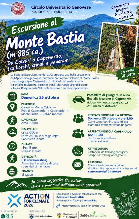 locandina escursione 25 ottobre 2026